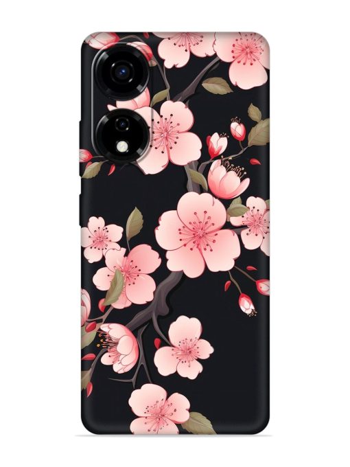 Cherry Blossom Embossed Soft Silicone Case for Itel P55 (5G) Zapvi