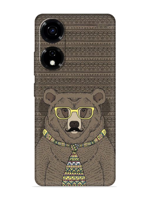 Grizzly Bear Embossed Soft Silicone Case for Itel P55 (5G)