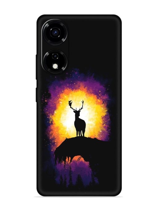 Elk Animal Art Embossed Soft Silicone Case for Itel P55 (5G)