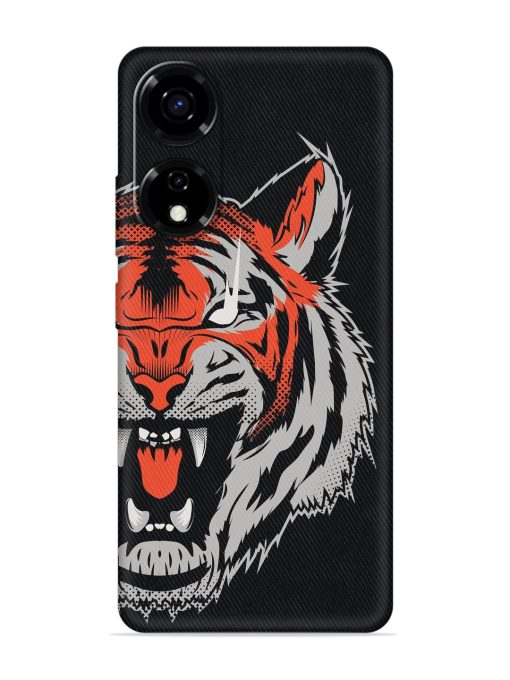 Tiger Aggression Embossed Soft Silicone Case for Itel P55 (5G)