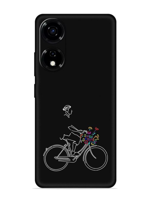 Minimalist Cycle Art Embossed Soft Silicone Case for Itel P55 (5G)