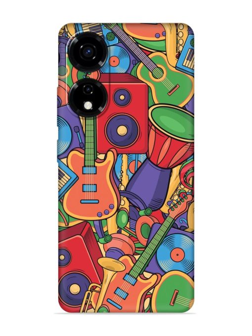 Colorful Music Art Embossed Soft Silicone Case for Itel P55 (5G)