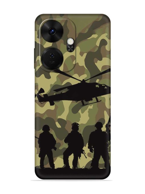 Army Heros Embossed Soft Silicone Case for Itel P55 Plus Zapvi