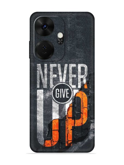 Never Give Up Embossed Soft Silicone Case for Itel P55 Plus Zapvi