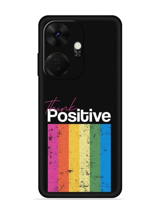 Think Positive Typography Embossed Soft Silicone Case for Itel P55 Plus Zapvi