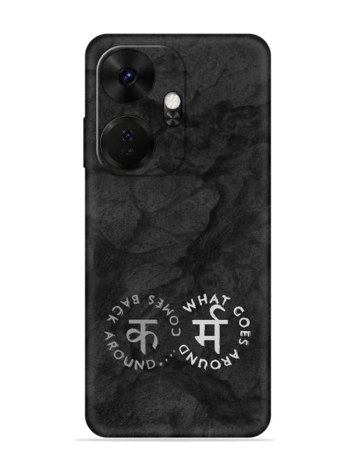 Karma Hindi Word Embossed Soft Silicone Case for Itel P55 Plus Zapvi