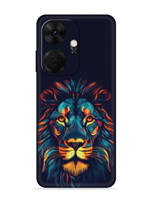 Colorful Lion Embossed Soft Silicone Case for Itel P55 Plus Zapvi