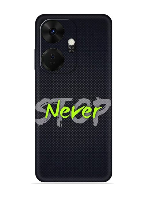 Never Stop Embossed Soft Silicone Case for Itel P55 Plus Zapvi