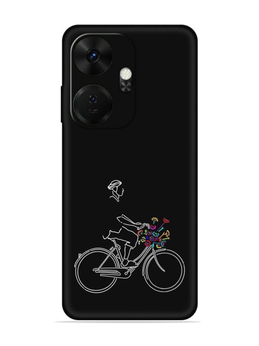 Minimalist Cycle Art Embossed Soft Silicone Case for Itel P55 Plus Zapvi