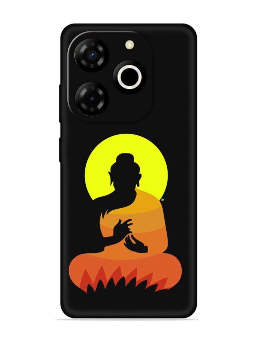 Buddha Art Black Embossed Soft Silicone Case for Itel P55T