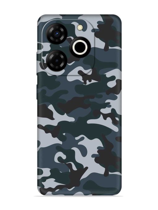 Dark Blue Army Military Art Embossed Soft Silicone Case for Itel P55T