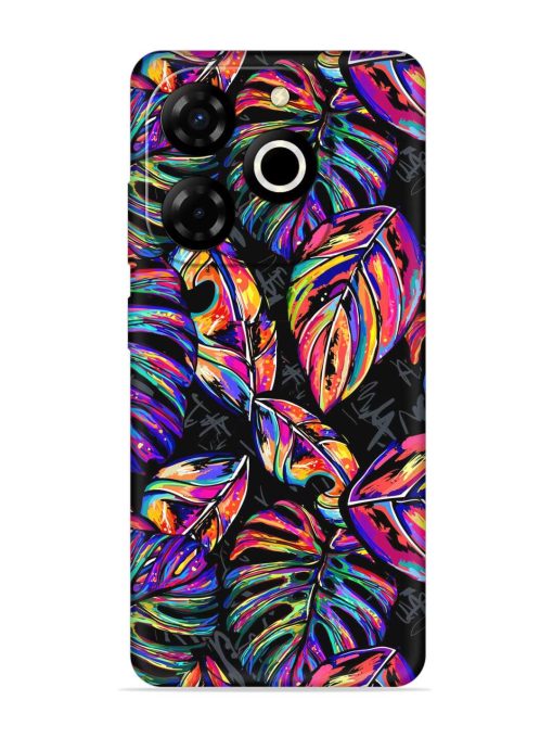 Tropical Seamless Vector Embossed Soft Silicone Case for Itel P55T Zapvi