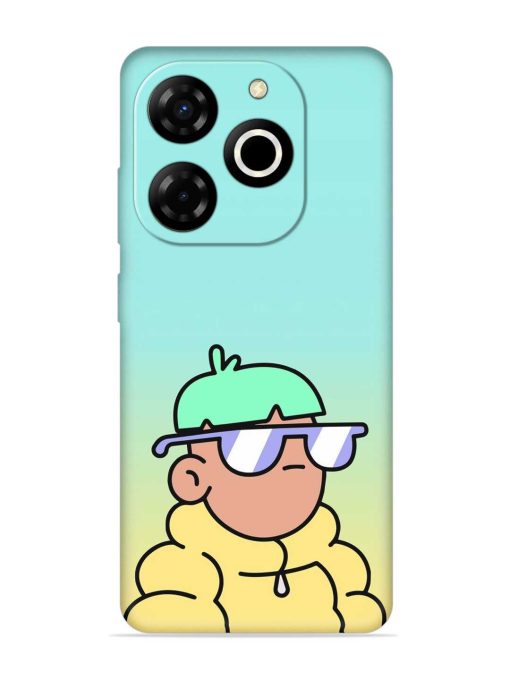 Doodles Cool Character Embossed Soft Silicone Case for Itel P55T