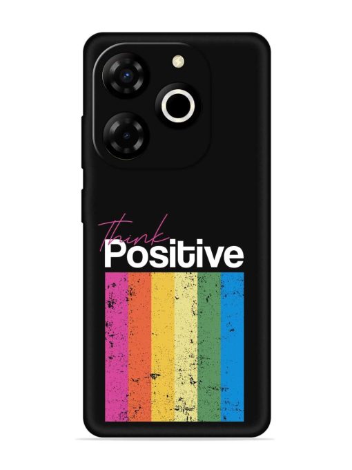 Think Positive Typography Embossed Soft Silicone Case for Itel P55T