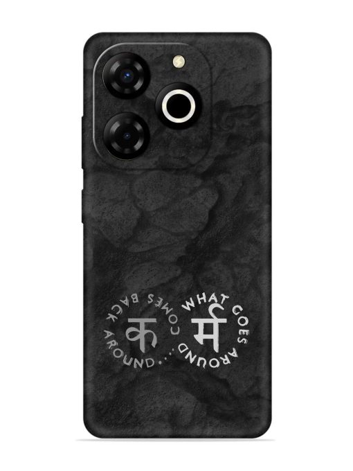 Karma Hindi Word Embossed Soft Silicone Case for Itel P55T