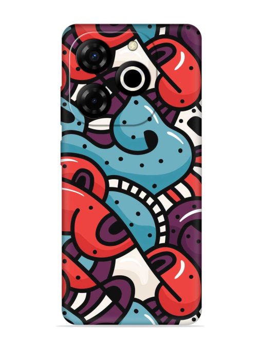 Seamless Backdrop Colorful Embossed Soft Silicone Case for Itel P55T