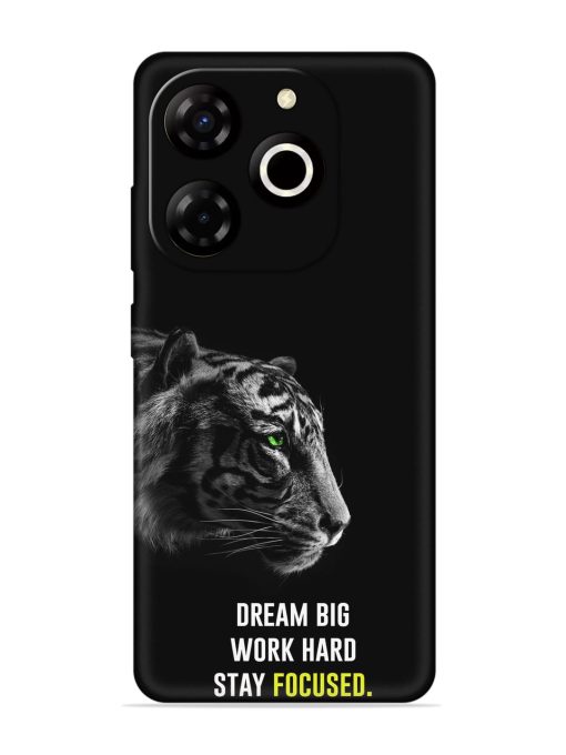 Dream Big Work Hard Embossed Soft Silicone Case for Itel P55T