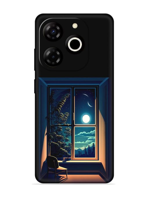 Night View At Window Embossed Soft Silicone Case for Itel P55T