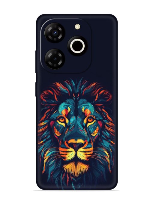 Colorful Lion Embossed Soft Silicone Case for Itel P55T