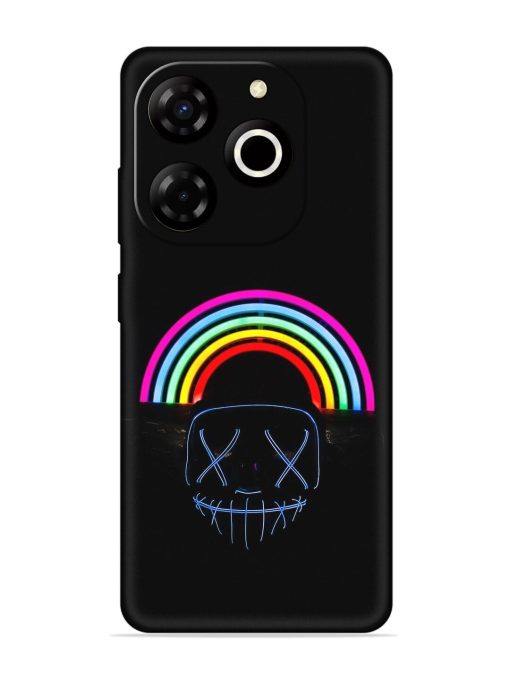 Mask Rainbow Embossed Soft Silicone Case for Itel P55T