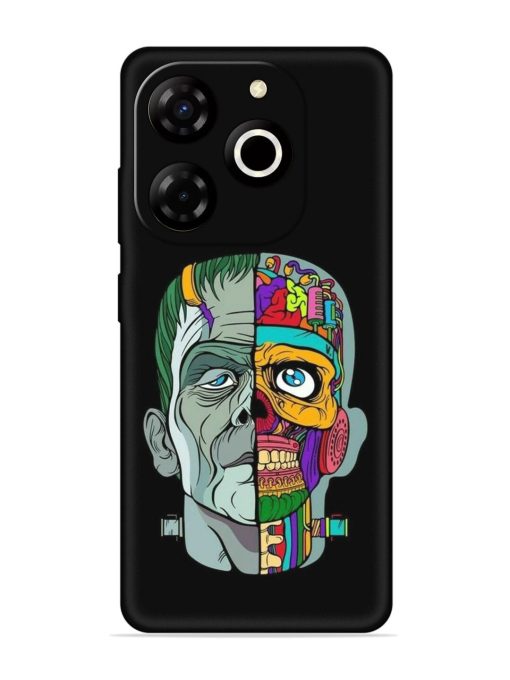 Men Vs Skull Embossed Soft Silicone Case for Itel P55T