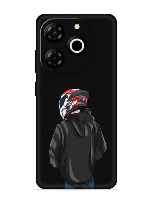 Motorcycle Rider Embossed Soft Silicone Case for Itel P55T Zapvi