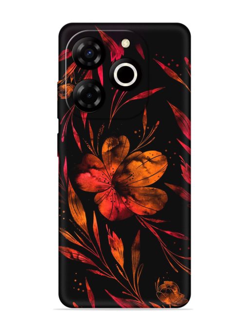 Red Flower Painting Embossed Soft Silicone Case for Itel P55T