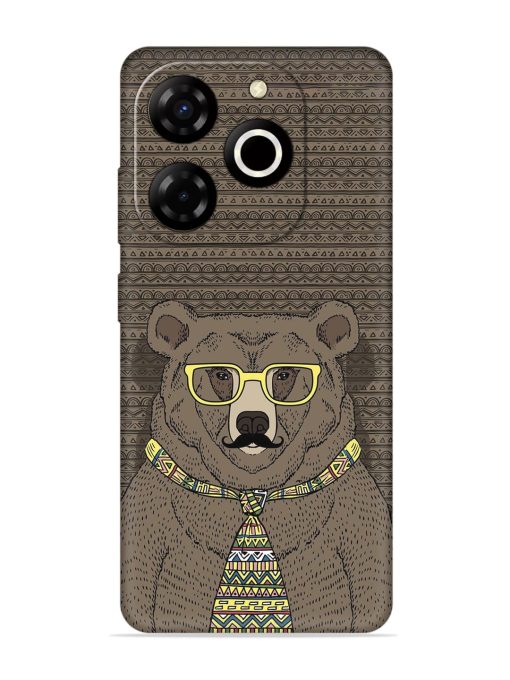 Grizzly Bear Embossed Soft Silicone Case for Itel P55T Zapvi