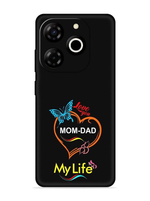 Love You Mom Dad Embossed Soft Silicone Case for Itel P55T