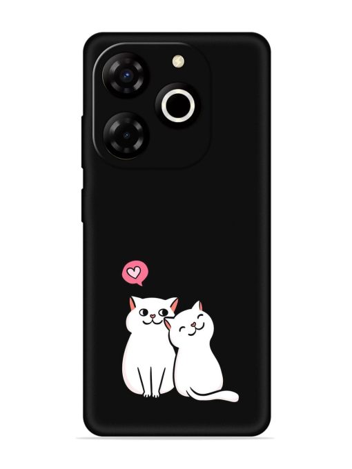 Cute Loving Cats Embossed Soft Silicone Case for Itel P55T