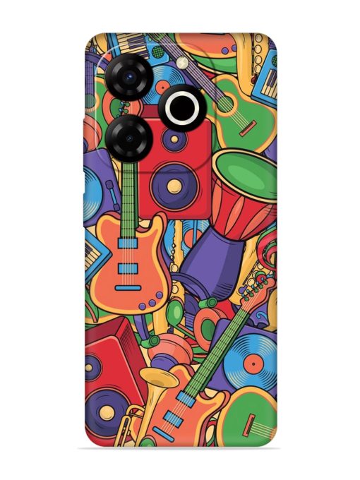 Colorful Music Art Embossed Soft Silicone Case for Itel P55T