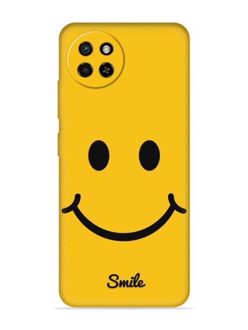 Yellow Smiley Embossed Soft Silicone Case for Itel S23 Zapvi