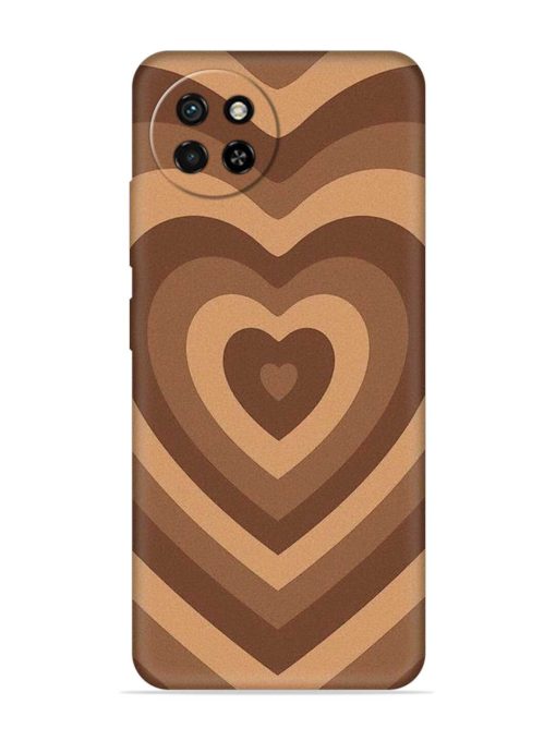 Brown Heart Embossed Soft Silicone Case for Itel S23