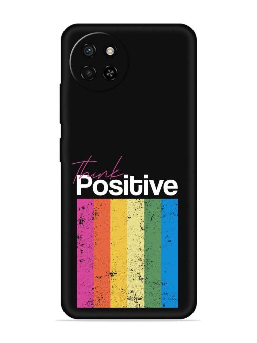 Think Positive Typography Embossed Soft Silicone Case for Itel S23 Zapvi