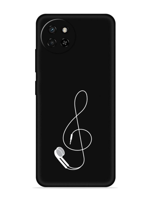 Music Earphone Vector Embossed Soft Silicone Case for Itel S23 Zapvi