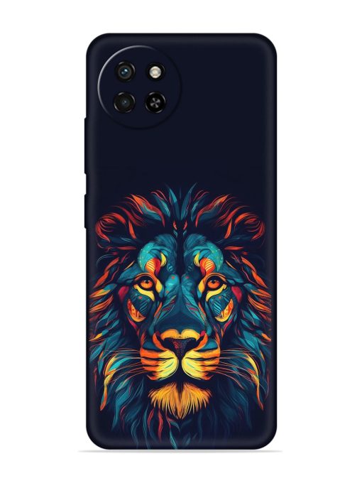 Colorful Lion Embossed Soft Silicone Case for Itel S23 Zapvi