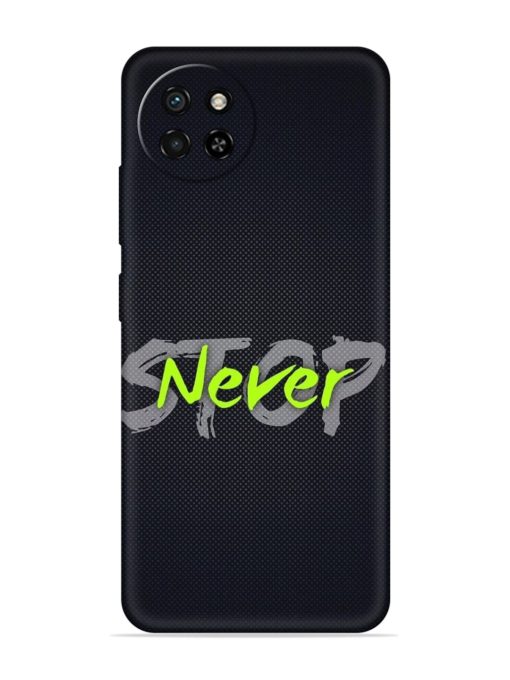 Never Stop Embossed Soft Silicone Case for Itel S23 Zapvi