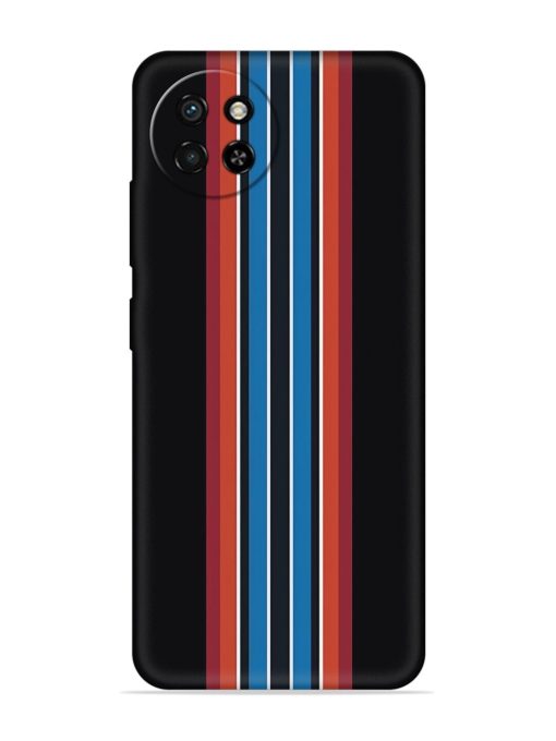 Vertical Strips Embossed Soft Silicone Case for Itel S23 Zapvi