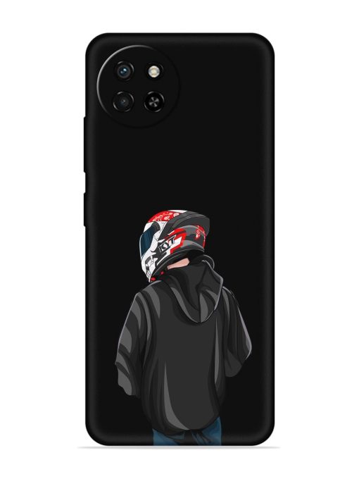 Motorcycle Rider Embossed Soft Silicone Case for Itel S23 Zapvi