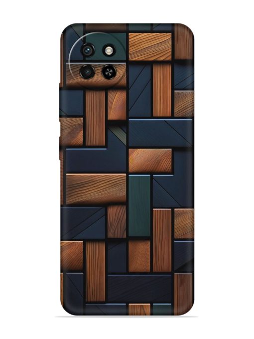 Wooden Background Cubes Embossed Soft Silicone Case for Itel S23 Zapvi