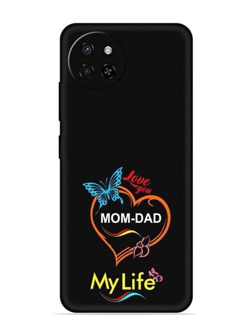 Love You Mom Dad Embossed Soft Silicone Case for Itel S23 Zapvi