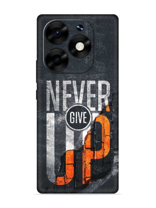 Never Give Up Embossed Soft Silicone Case for Itel S23 Plus Zapvi