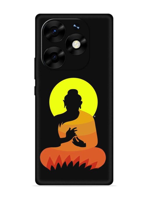 Buddha Art Black Embossed Soft Silicone Case for Itel S23 Plus Zapvi