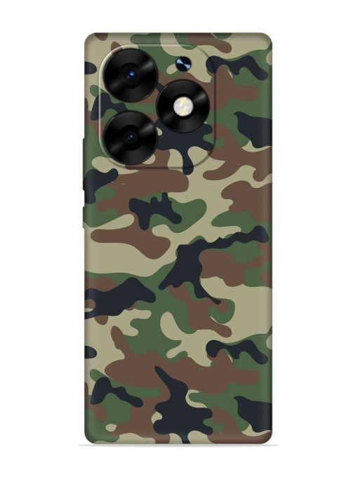 Army Military Camouflage Dark Green Embossed Soft Silicone Case for Itel S23 Plus Zapvi