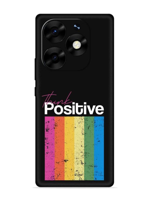 Think Positive Typography Embossed Soft Silicone Case for Itel S23 Plus Zapvi