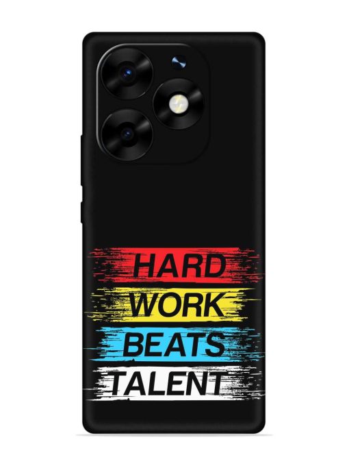 Hard Work Beats Embossed Soft Silicone Case for Itel S23 Plus