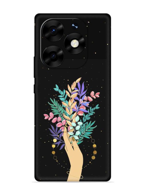 Flower On Hand Embossed Soft Silicone Case for Itel S23 Plus Zapvi