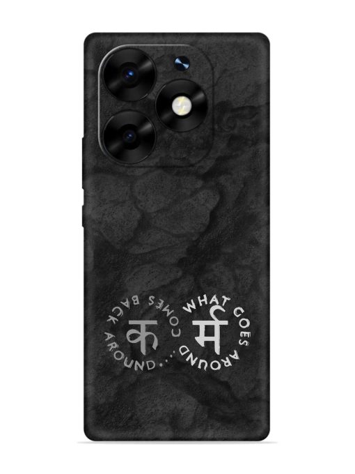 Karma Hindi Word Embossed Soft Silicone Case for Itel S23 Plus Zapvi