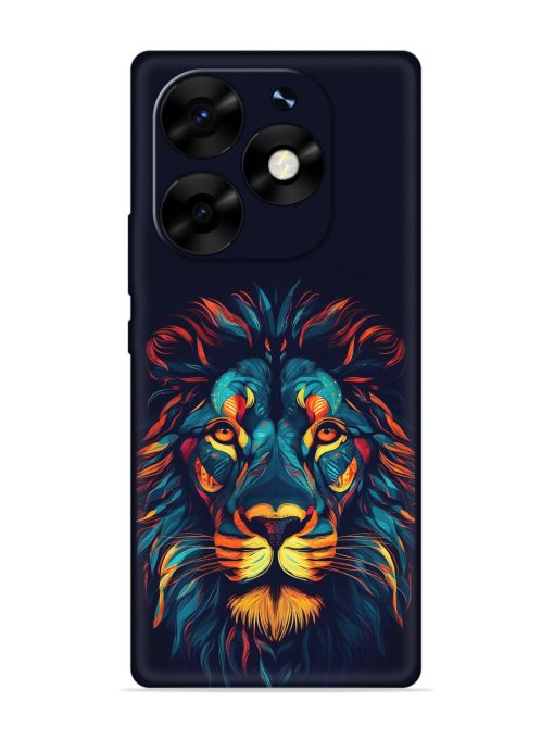 Colorful Lion Embossed Soft Silicone Case for Itel S23 Plus