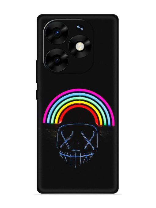 Mask Rainbow Embossed Soft Silicone Case for Itel S23 Plus